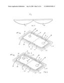 Pillow Having a concealed food surface with integral beverage holder diagram and image