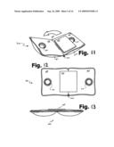 Pillow Having a concealed food surface with integral beverage holder diagram and image