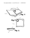 Pillow Having a concealed food surface with integral beverage holder diagram and image