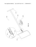 MANUALLY-OPERATED WHEELED SNOW SHOVELS WITH STEERABLE SHOVEL BLADES OR PLOWS diagram and image