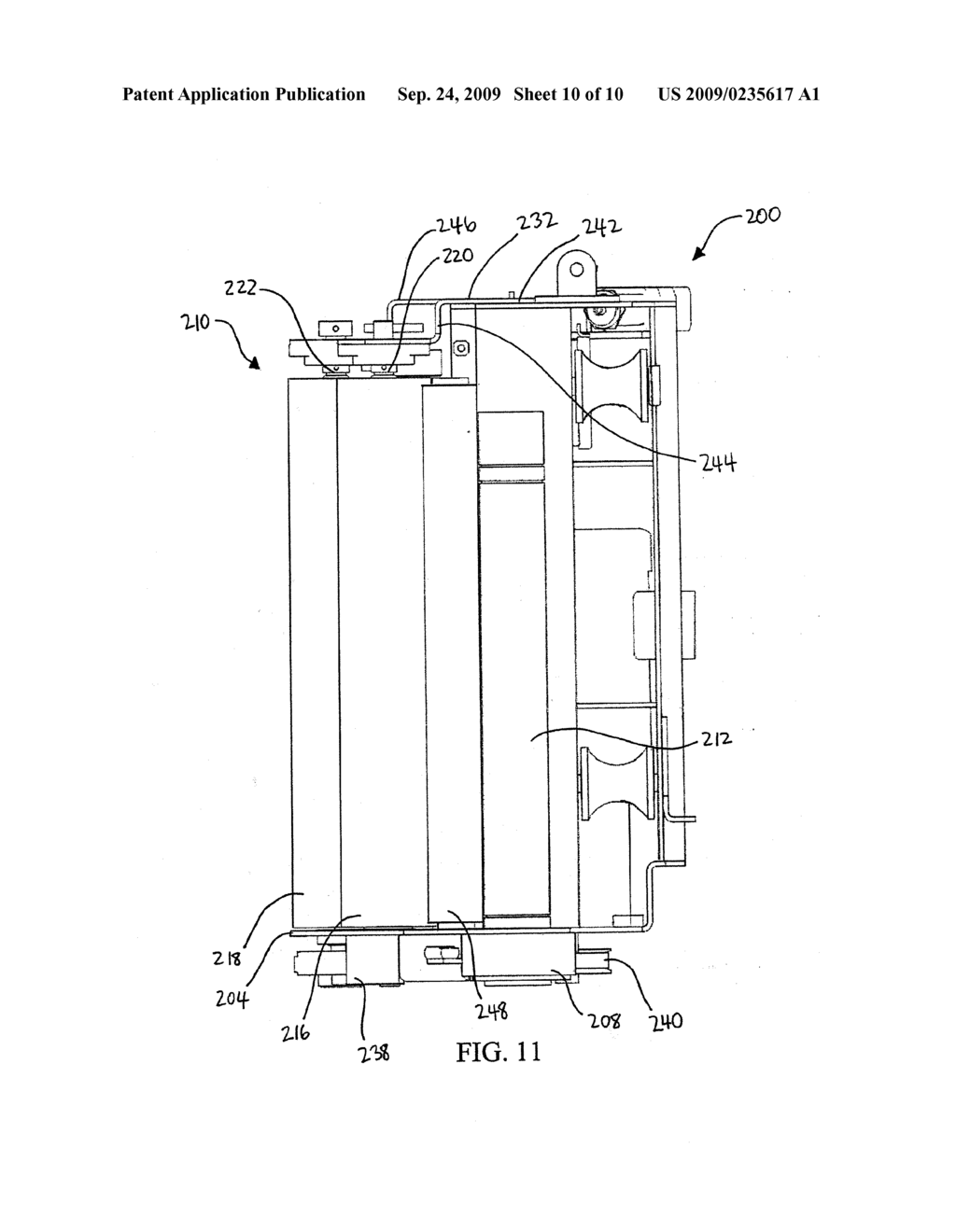 WRAPPING APPARATUS HAVING TOP LOADING AND THREADING FILM DISPENSER - diagram, schematic, and image 11