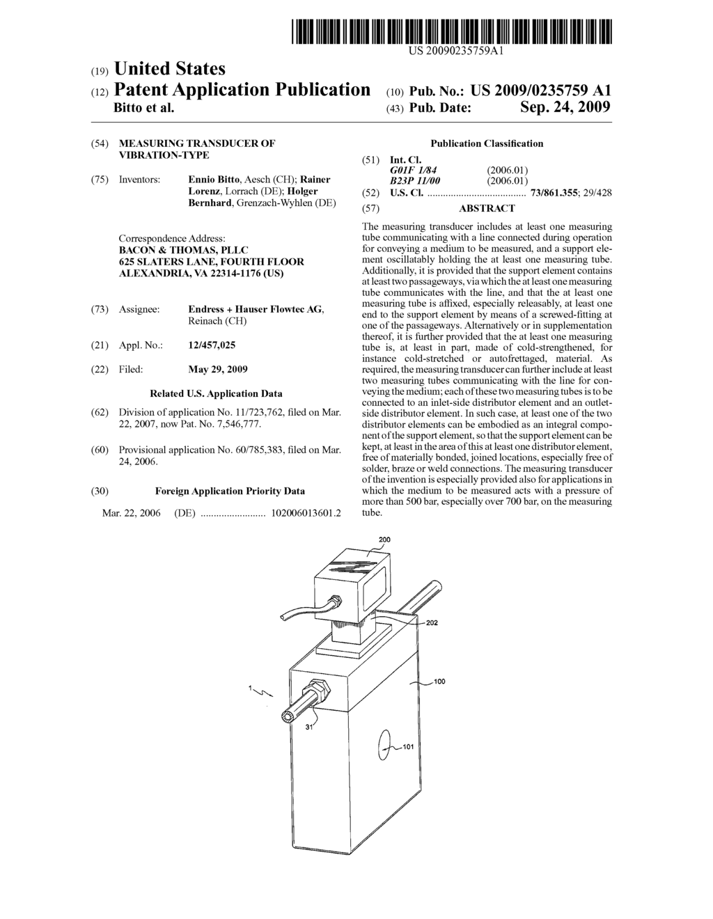 Measuring transducer of vibration-type - diagram, schematic, and image 01