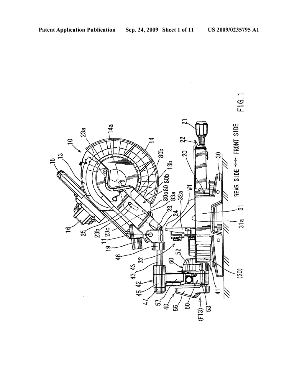 Table cutting machine - diagram, schematic, and image 02