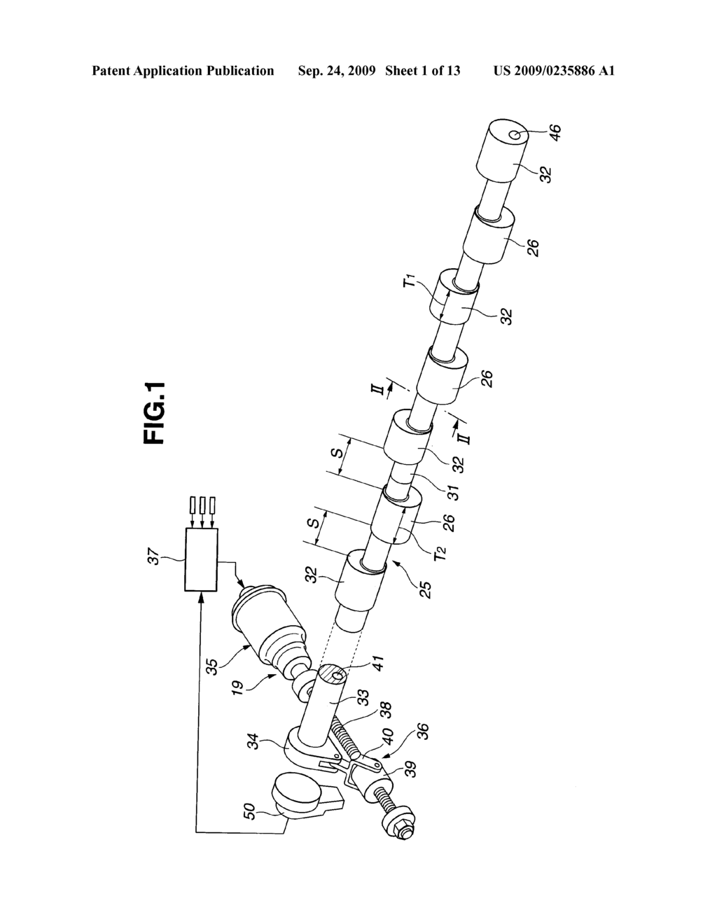 VARIABLE VALVE ACTUATING APPARATUS FOR INTERNAL COMBUSTION ENGINE AND CONTROL SHAFT FOR VARIABLE VALVE ACTUATING APPARATUS - diagram, schematic, and image 02