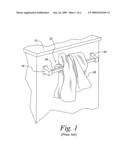 Method and apparatus for releasably attaching a towel to a close-ended rod diagram and image