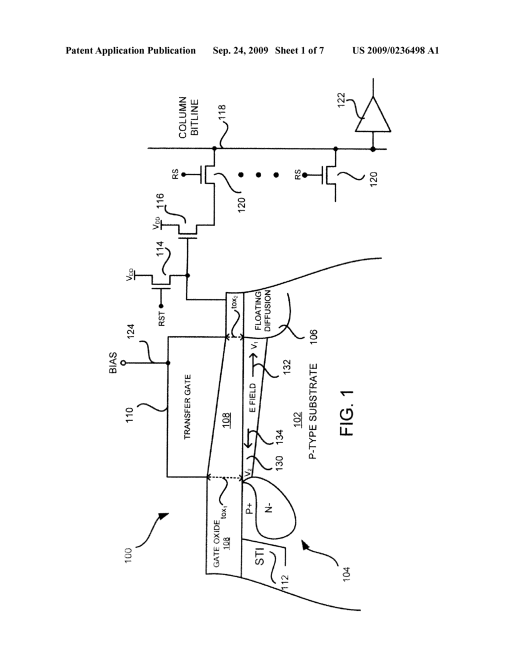 VARIABLE TRANSFER GATE OXIDE THICKNESS FOR IMAGE SENSOR - diagram, schematic, and image 02