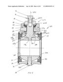 VALVE WITH ACTUATION SUB-ASSEMBLY diagram and image