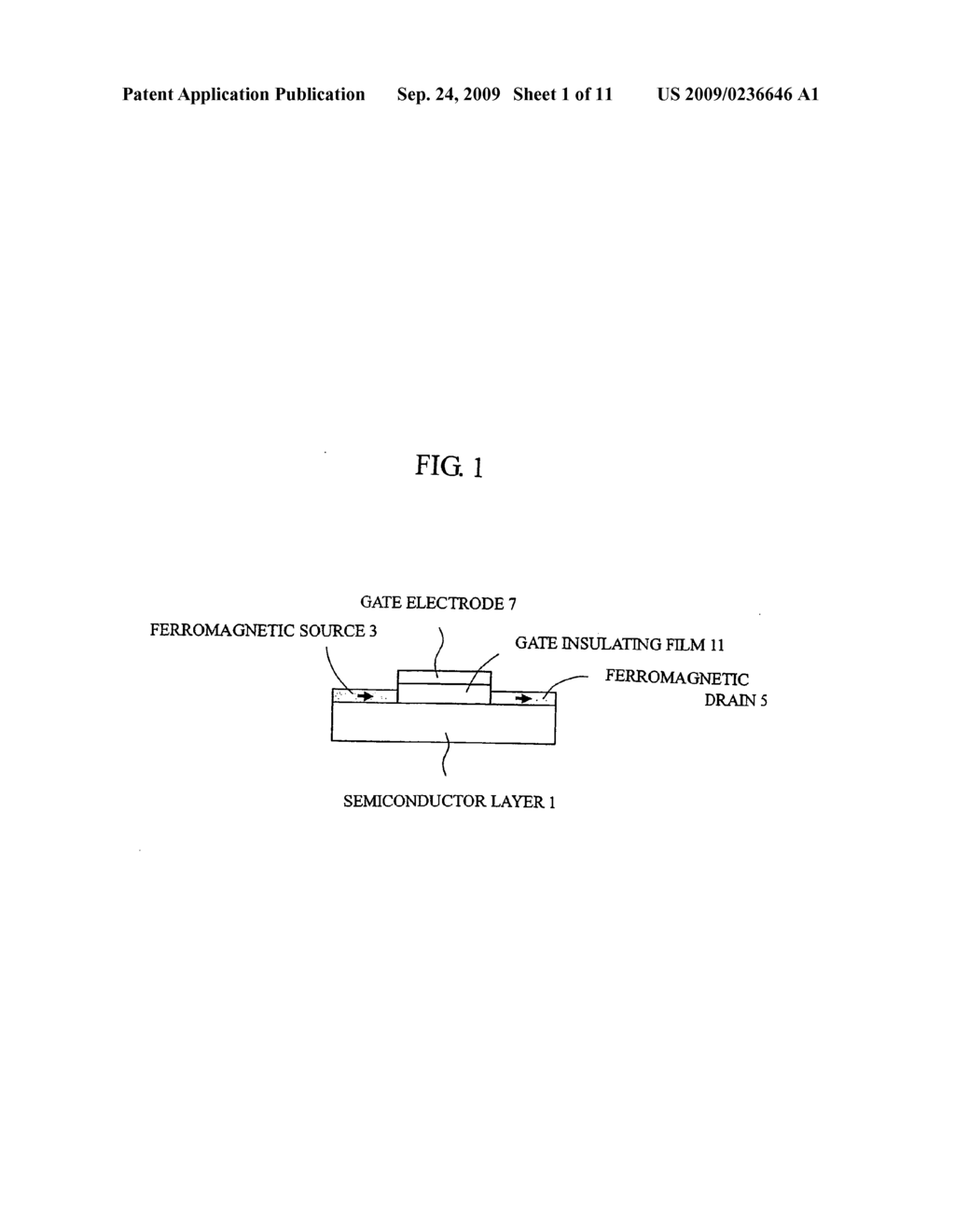 Field-effect transistor with spin-dependent transmission characteristics and non-volatile memory using the same - diagram, schematic, and image 02