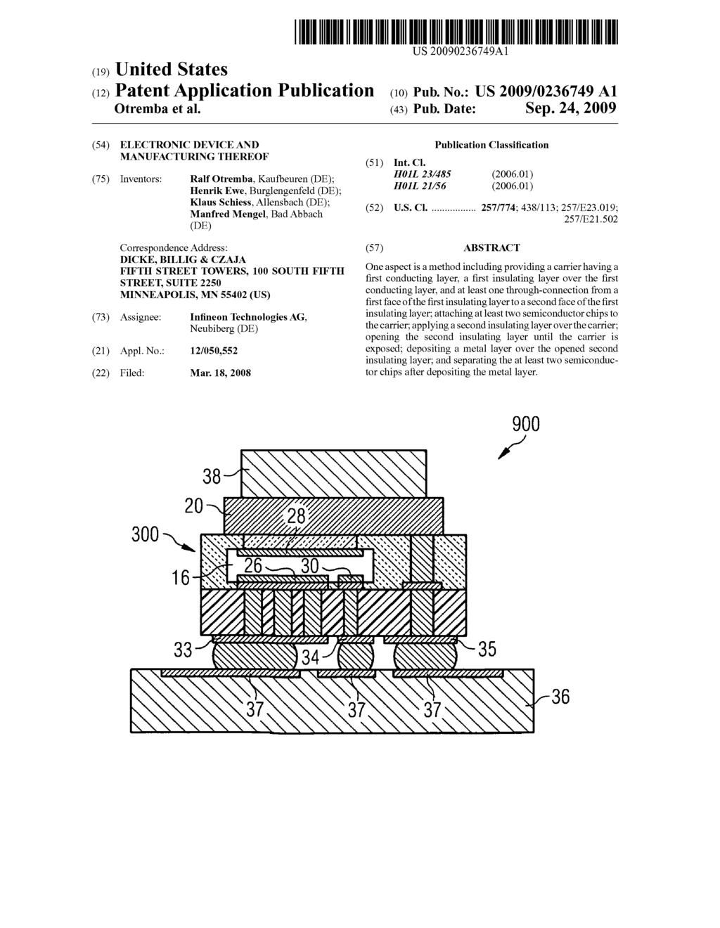 ELECTRONIC DEVICE AND MANUFACTURING THEREOF - diagram, schematic, and image 01