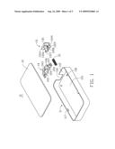 BATTERY COVER LATCH MECHANISM AND PORTABLE ELECTRONIC DEVICE USING SAME diagram and image