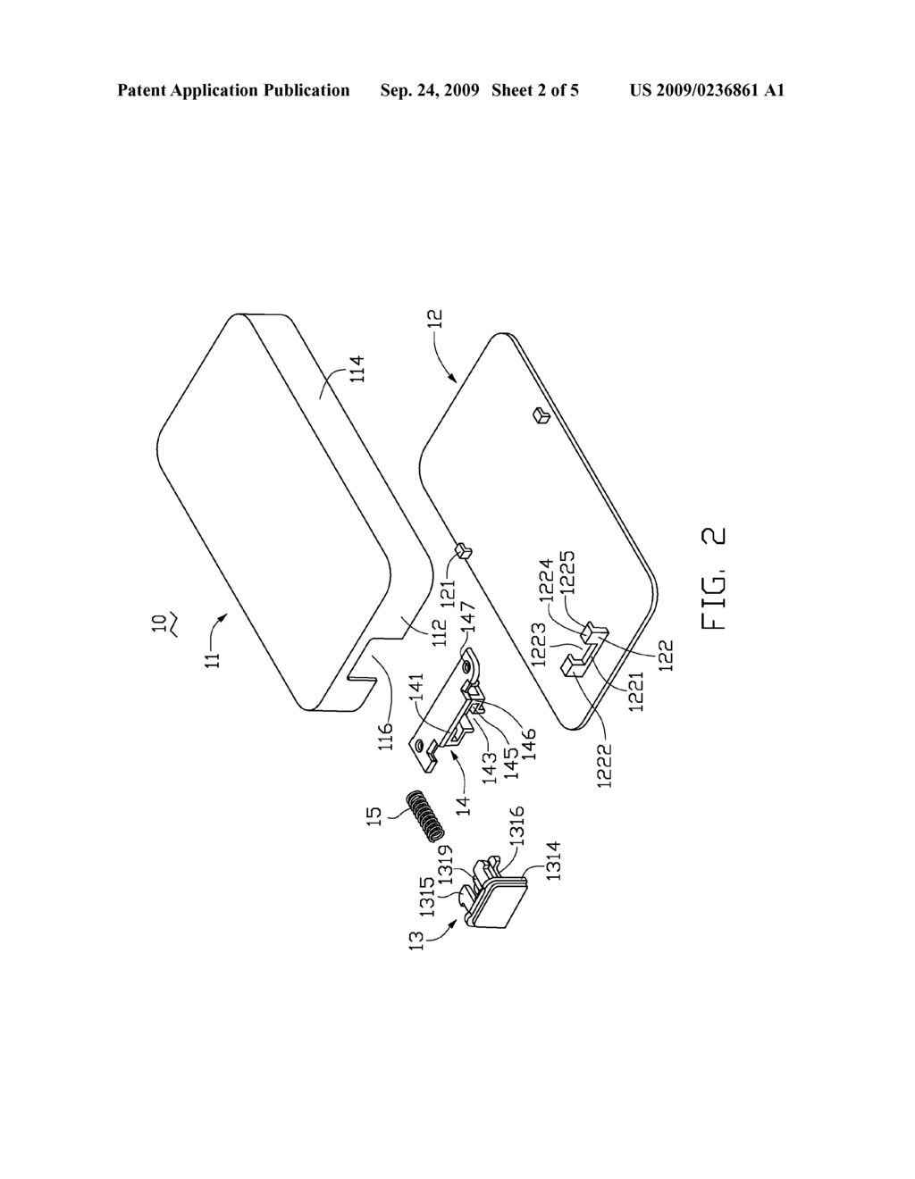 BATTERY COVER LATCH MECHANISM AND PORTABLE ELECTRONIC DEVICE USING SAME - diagram, schematic, and image 03