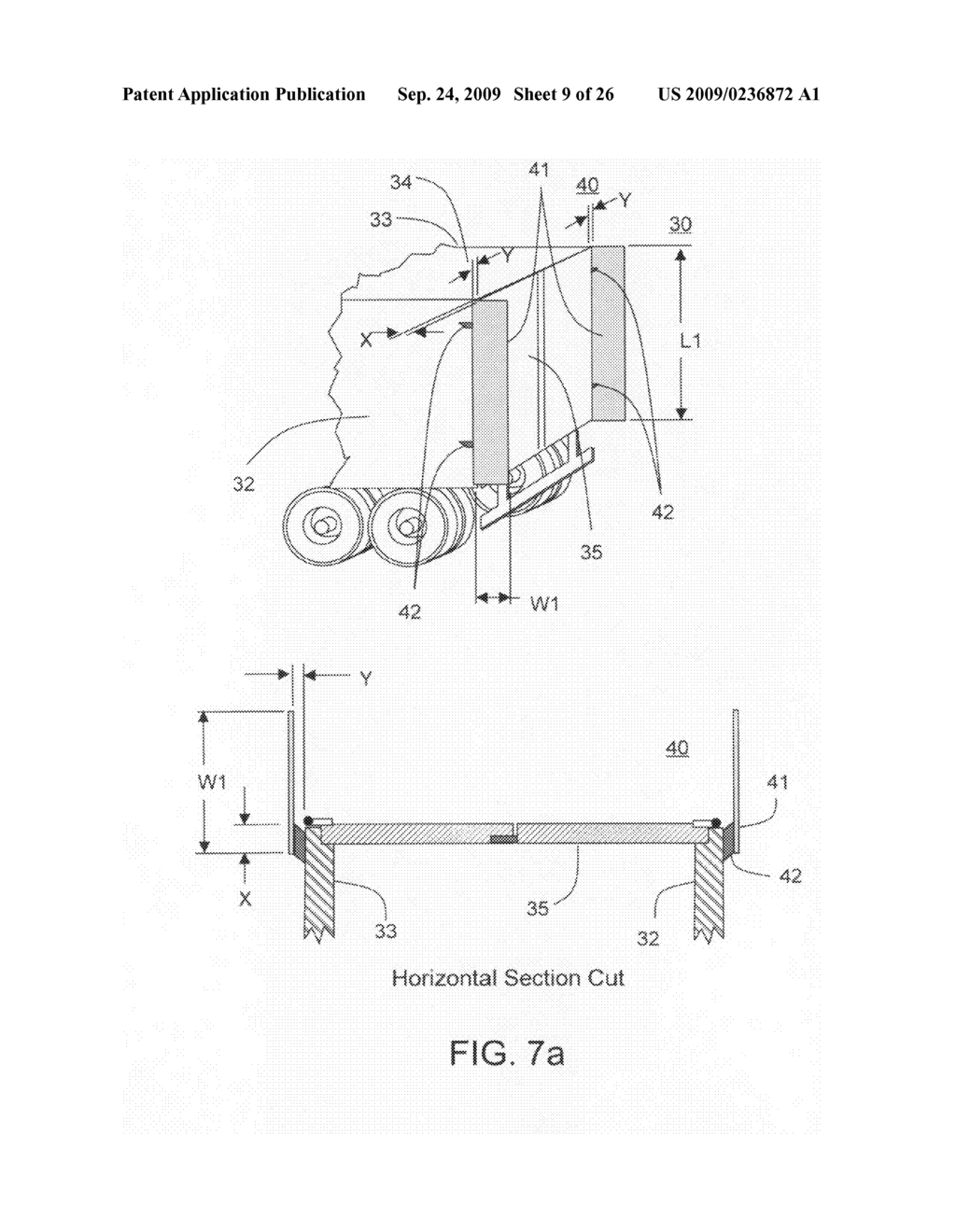 Outboard wake stabilization device and method for reducing the aerodynamic drag of ground vehicles - diagram, schematic, and image 10