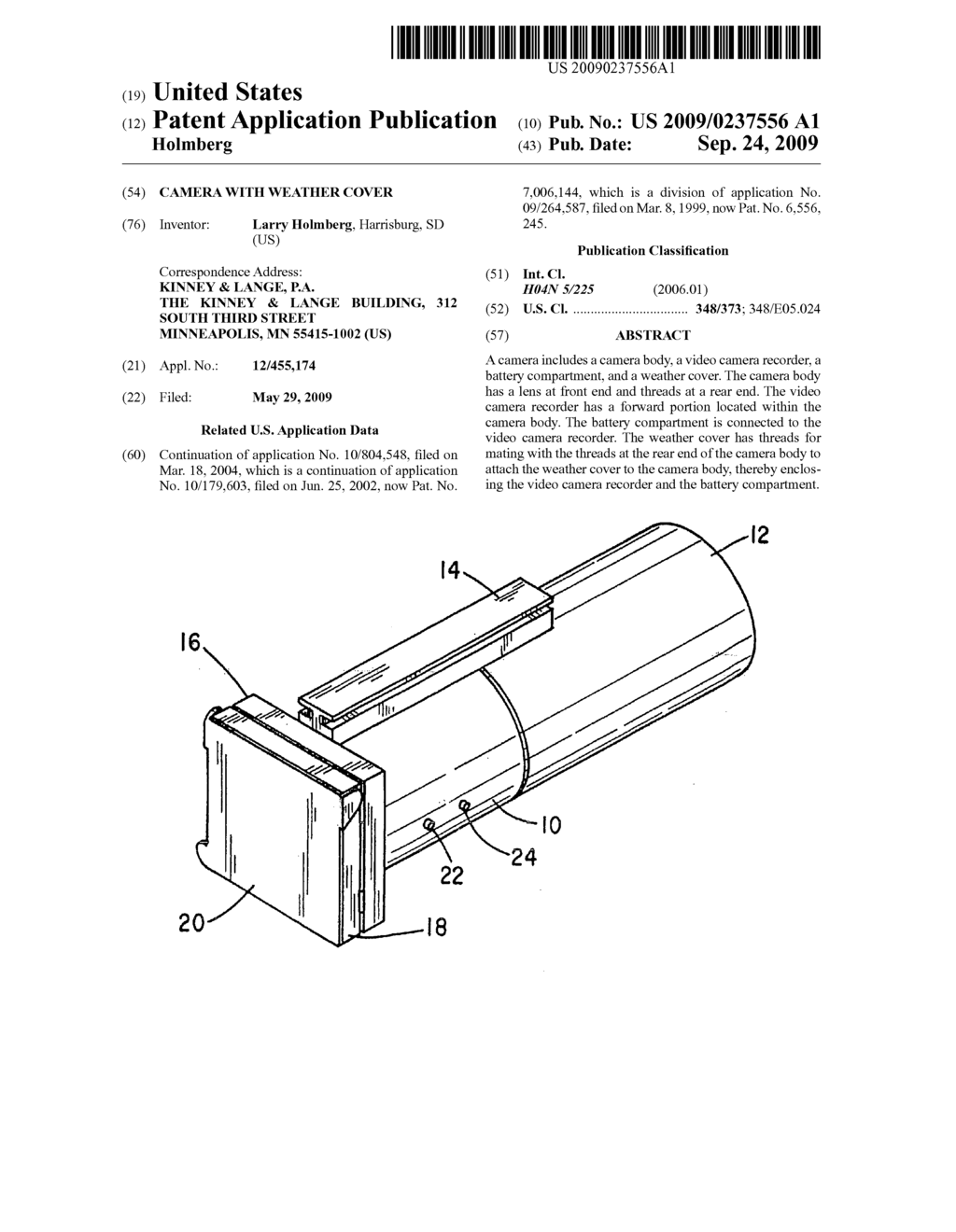 Camera with weather cover - diagram, schematic, and image 01