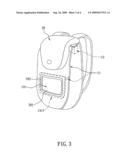 Personal article with electron luminescent display diagram and image