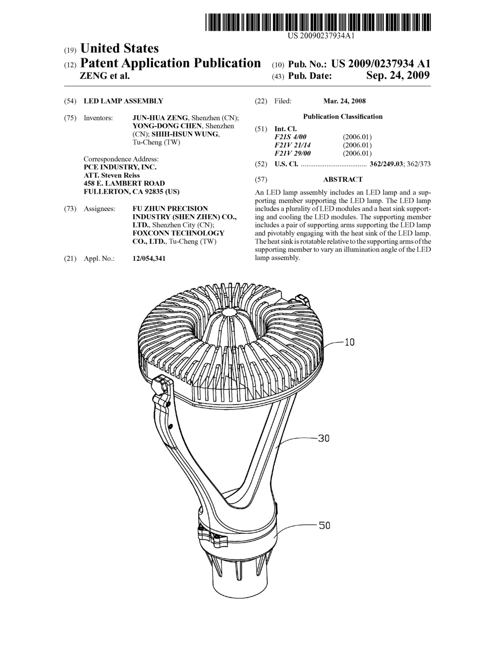 LED LAMP ASSEMBLY - diagram, schematic, and image 01