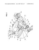 Headlight support structure for a saddle-type vehicle diagram and image