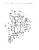 Headlight support structure for a saddle-type vehicle diagram and image