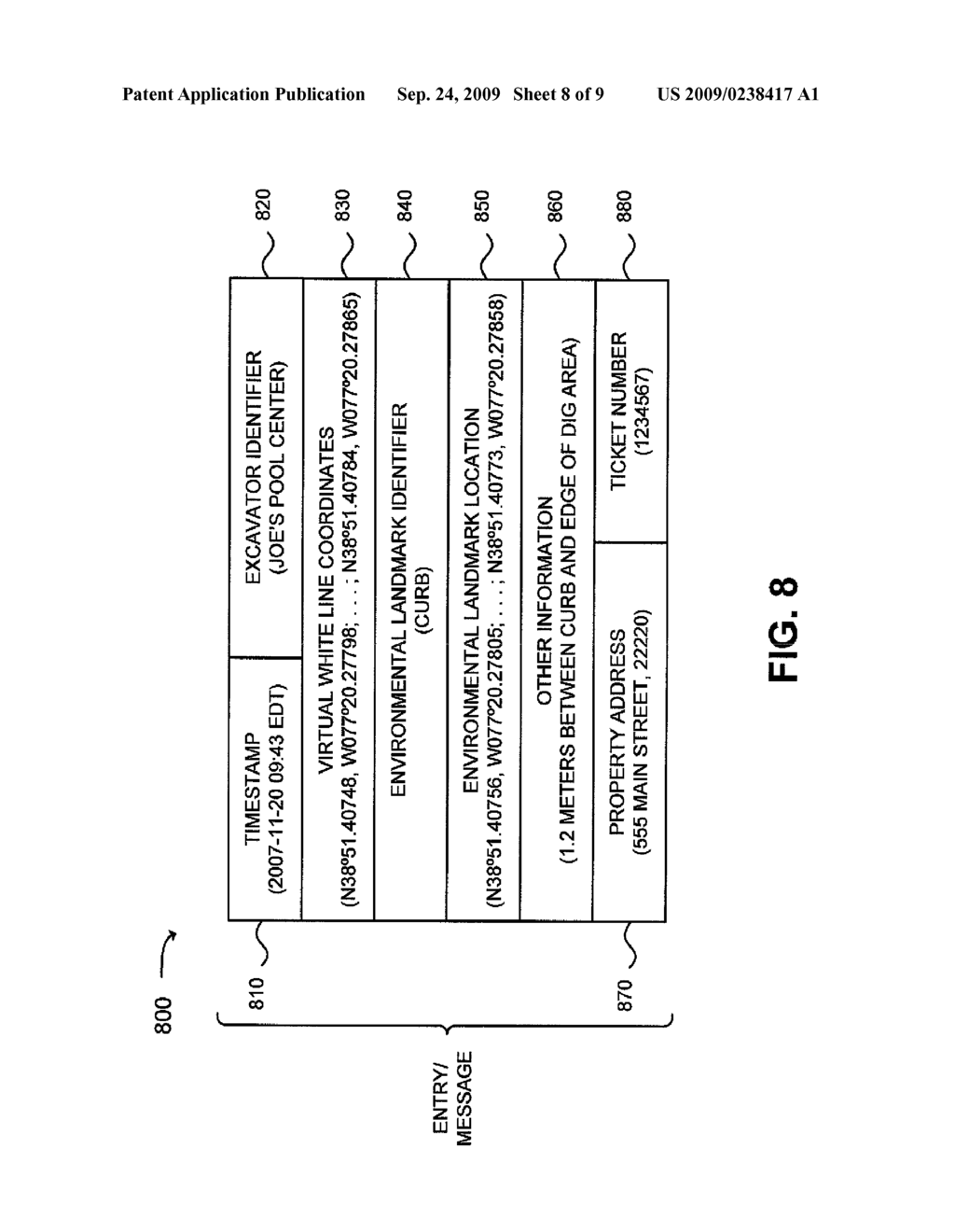 VIRTUAL WHITE LINES FOR INDICATING PLANNED EXCAVATION SITES ON ELECTRONIC IMAGES - diagram, schematic, and image 09