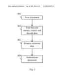 CREATION AND PLACEMENT OF TWO-DIMENSIONAL BARCODE STAMPS ON PRINTED DOCUMENTS FOR STORING AUTHENTICATION INFORMATION diagram and image