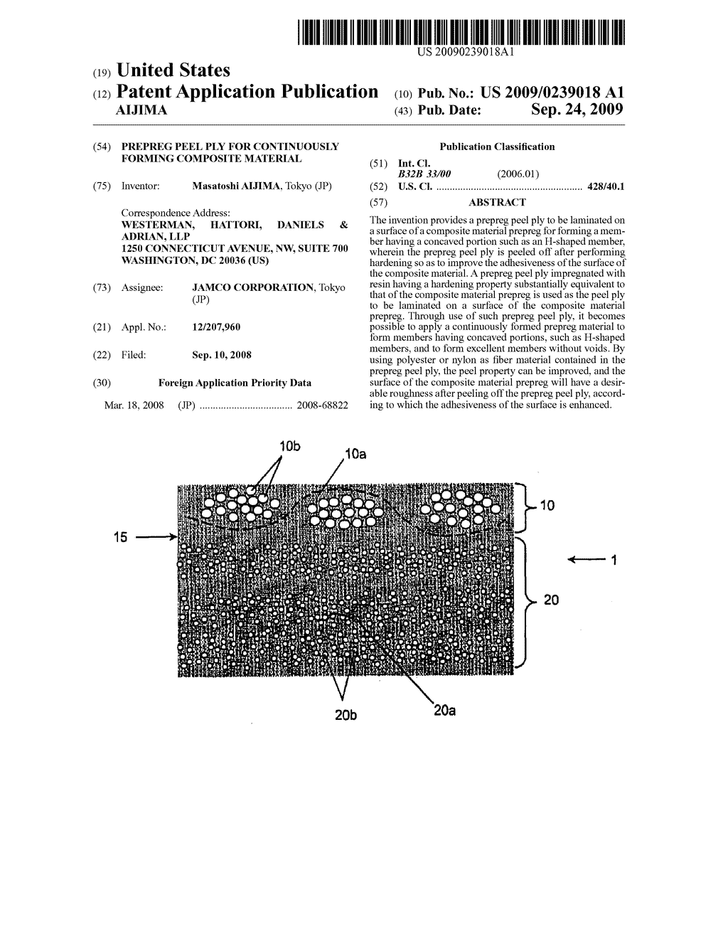 PREPREG PEEL PLY FOR CONTINUOUSLY FORMING COMPOSITE MATERIAL - diagram, schematic, and image 01