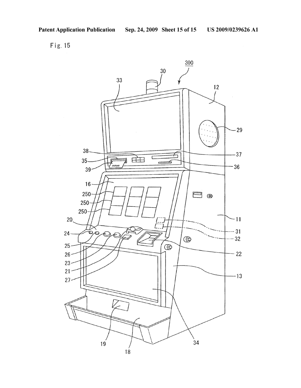 Slot Machine Capable of Keeping Constant Order or Constant Tempo of Stopping Rotation Reels - diagram, schematic, and image 16