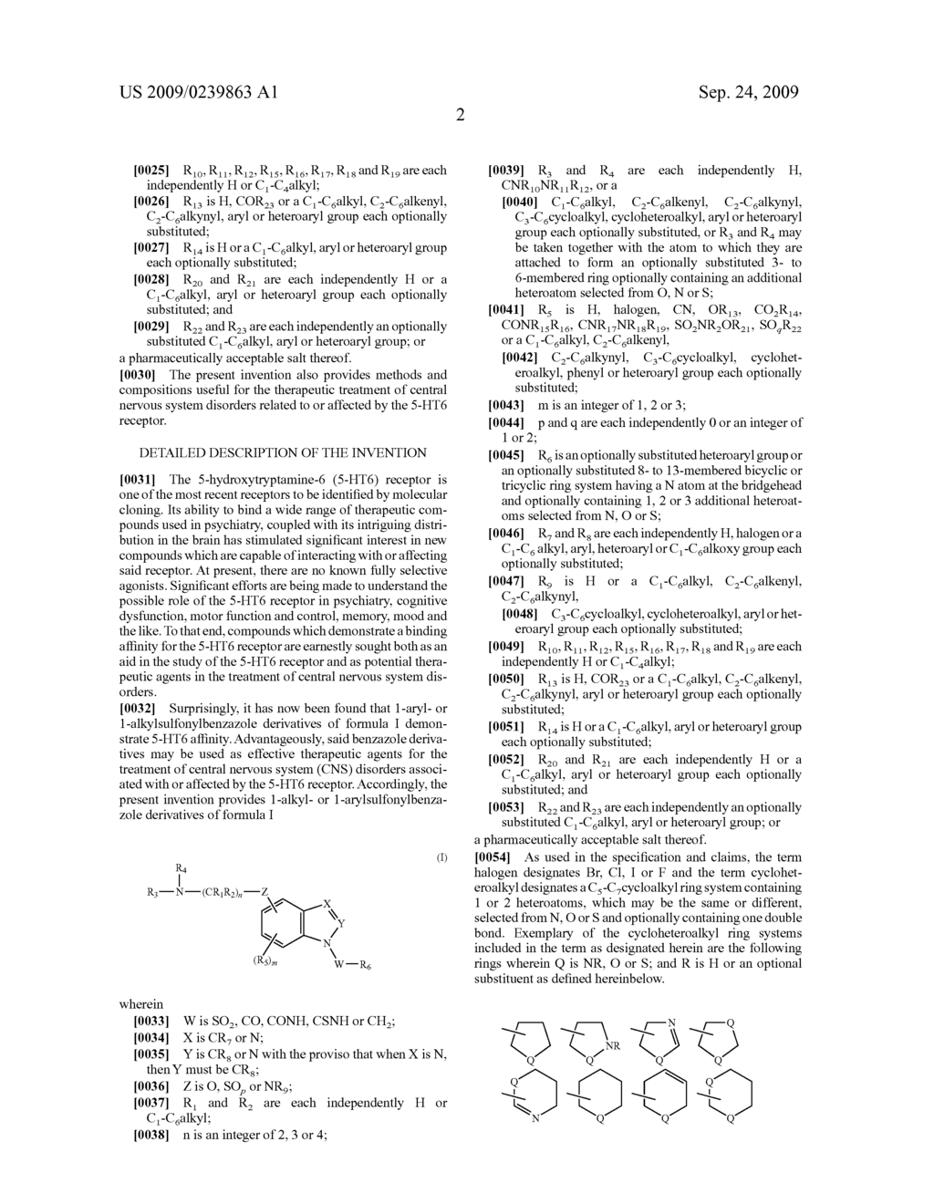 1-ARYL-OR 1- ALKYLSULFONYLBENZAZOLE DERIVATIVES AS 5-HYDROXYTRYPTAMINE-6 LIGANDS - diagram, schematic, and image 03