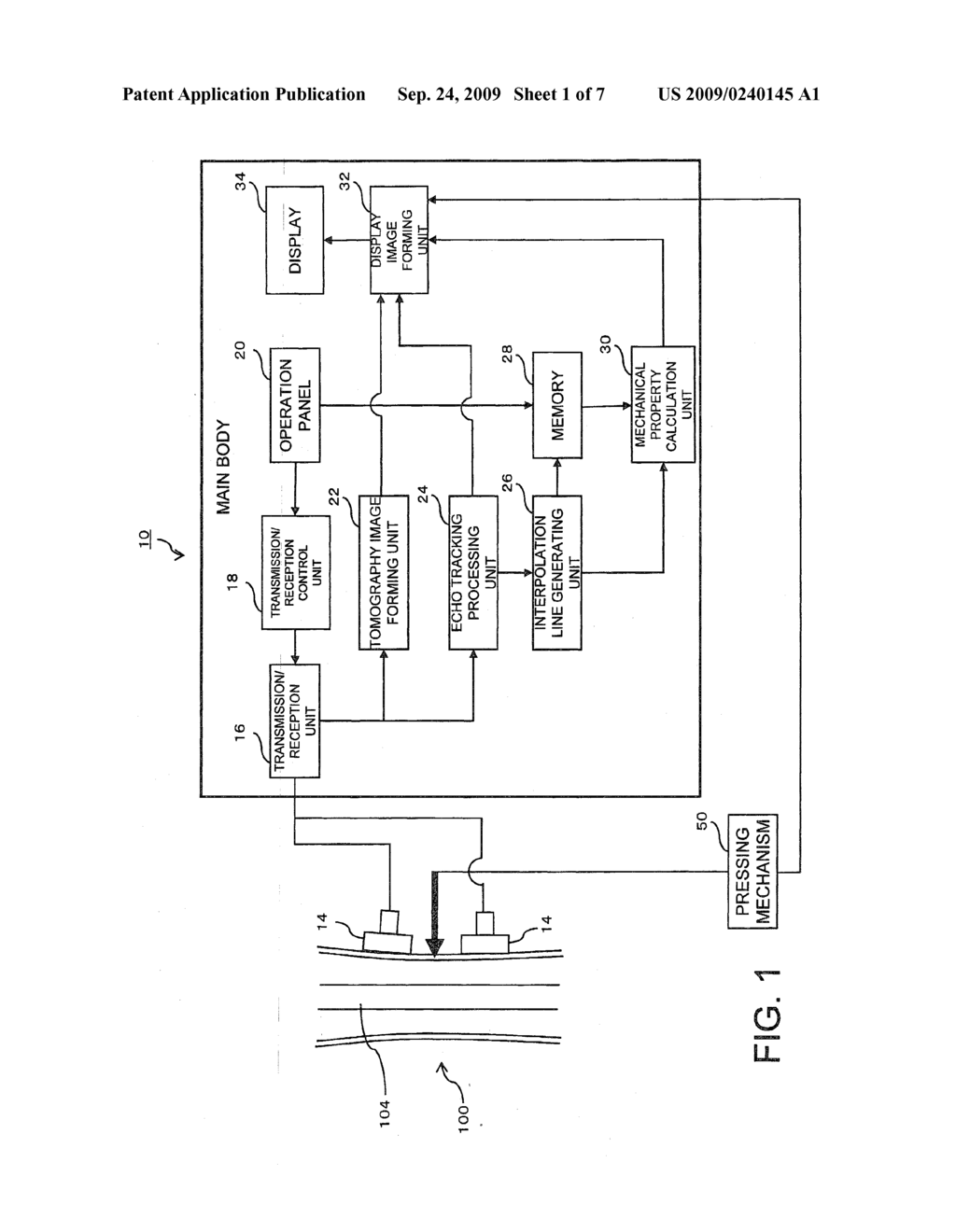 PRESSING MECHANISM AND ULTRASOUND DIAGNOSTIC APPARATUS - diagram, schematic, and image 02