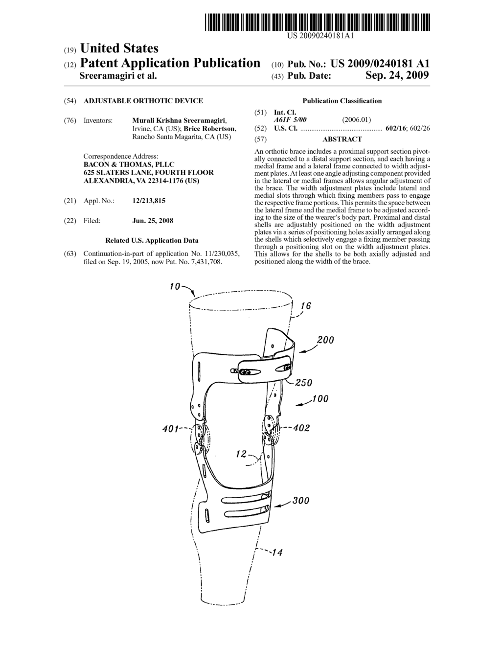 Adjustable orthotic device - diagram, schematic, and image 01