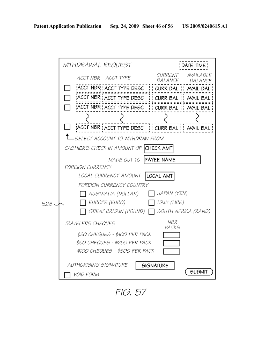 METHOD AND SYSTEM FOR BANKING USING CODED FORMS - diagram, schematic, and image 47