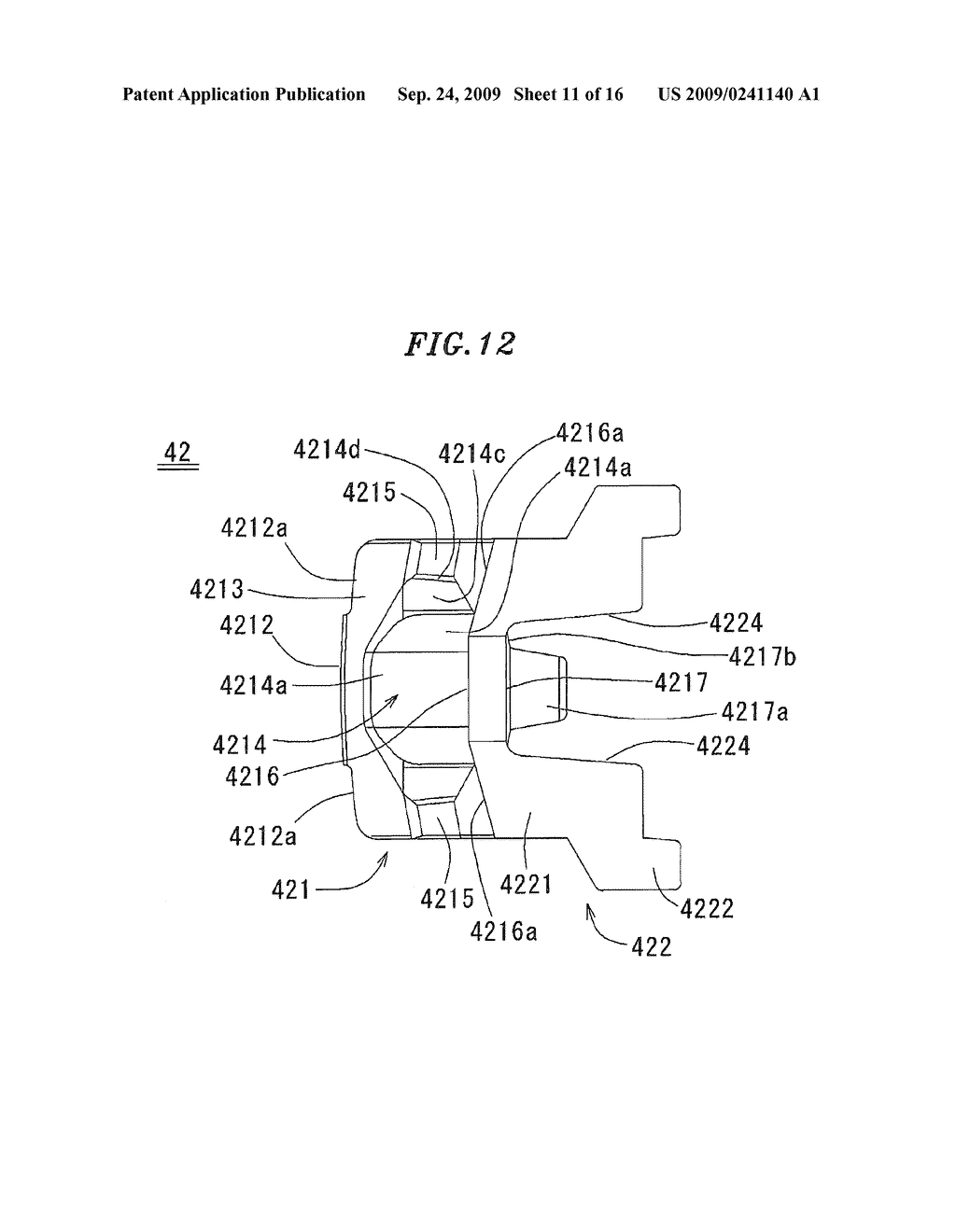 MOTOR WITH A CHUCKING DEVICE AND DISK DRIVE APPARATUS EQUIPPED WITH THE SAME - diagram, schematic, and image 12