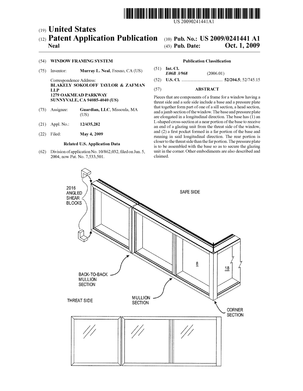 WINDOW FRAMING SYSTEM - diagram, schematic, and image 01