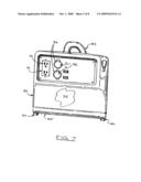 Portable gas powered internal combustion engine arrangement diagram and image