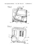 Portable gas powered internal combustion engine arrangement diagram and image