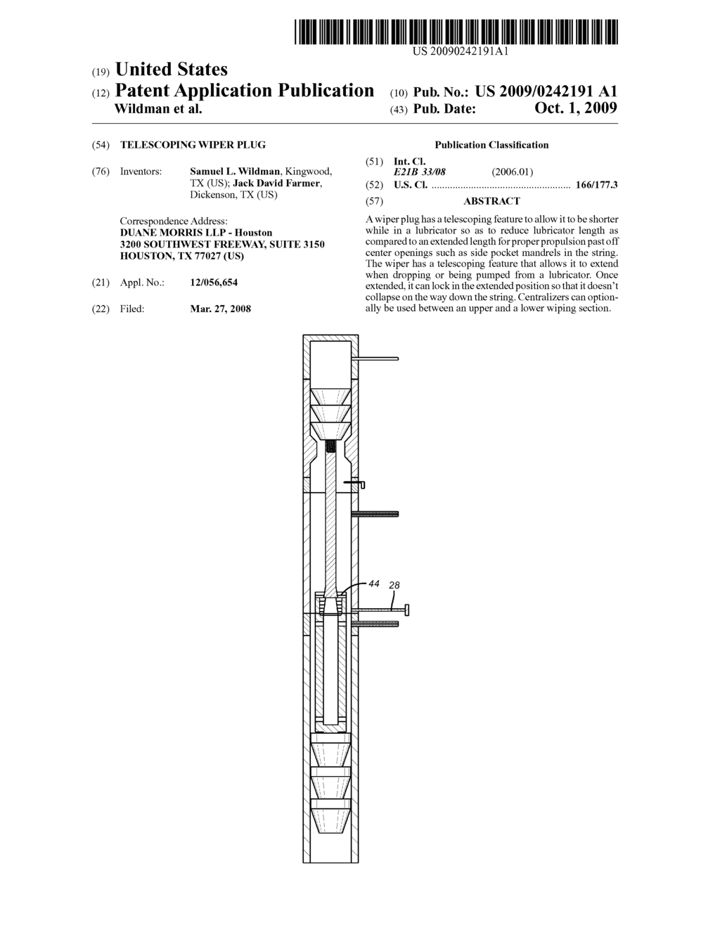 Telescoping Wiper Plug - diagram, schematic, and image 01