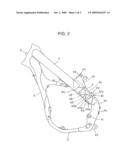 ARRANGEMENT STRUCTURE OF RADIATOR RESERVOIR TANK OF MOTORCYCLE diagram and image