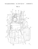 ARRANGEMENT STRUCTURE OF RADIATOR RESERVOIR TANK OF MOTORCYCLE diagram and image