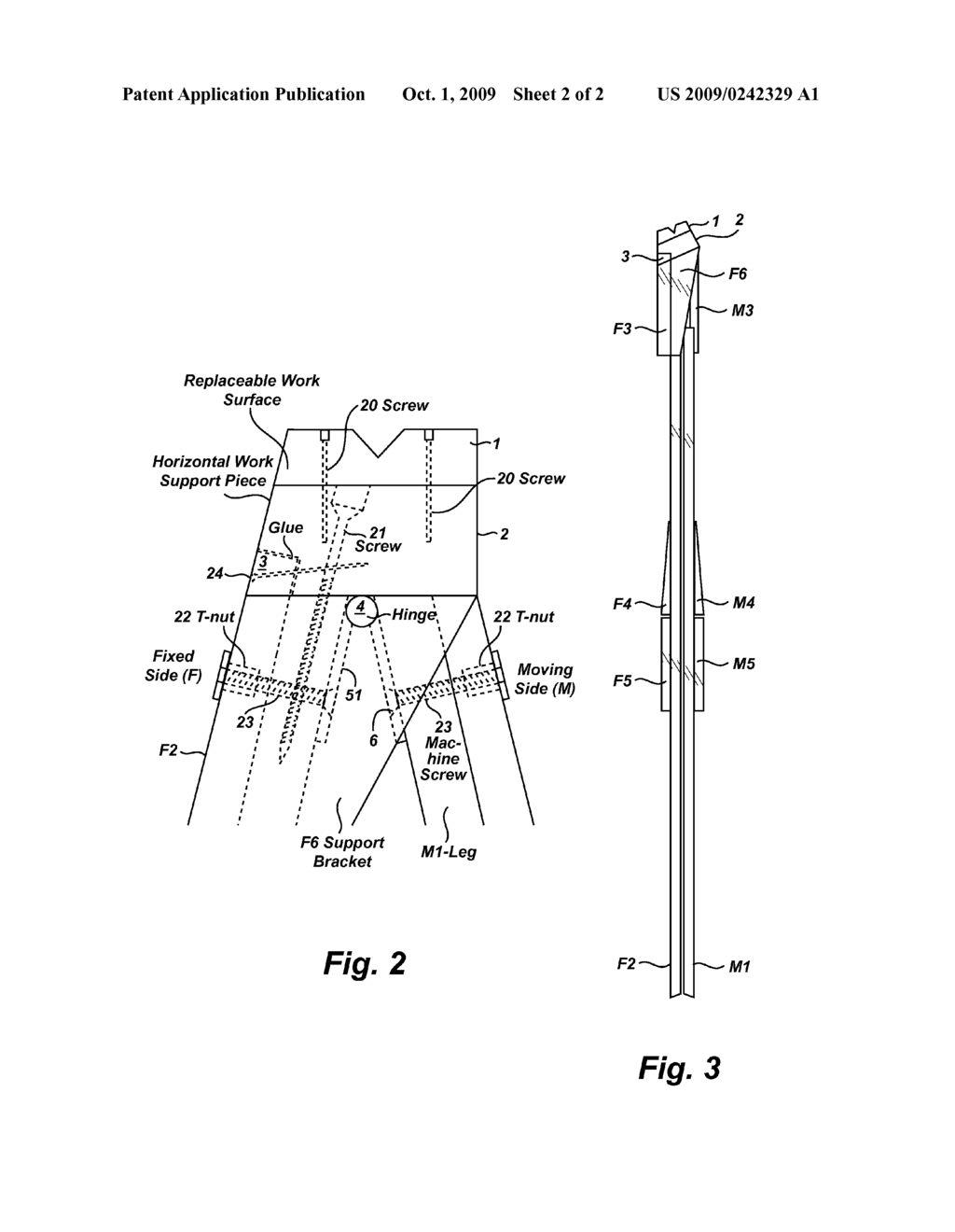 Sawhorse with Opposing Fixed and Moveable Sides - diagram, schematic, and image 03