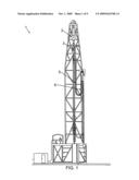 Apparatus for flexibly restraining service loops in an oil derrick to prevent entangling of the loops diagram and image