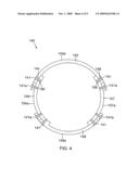 Apparatus for flexibly restraining service loops in an oil derrick to prevent entangling of the loops diagram and image