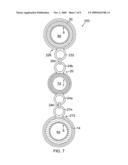 Apparatus for flexibly restraining service loops in an oil derrick to prevent entangling of the loops diagram and image