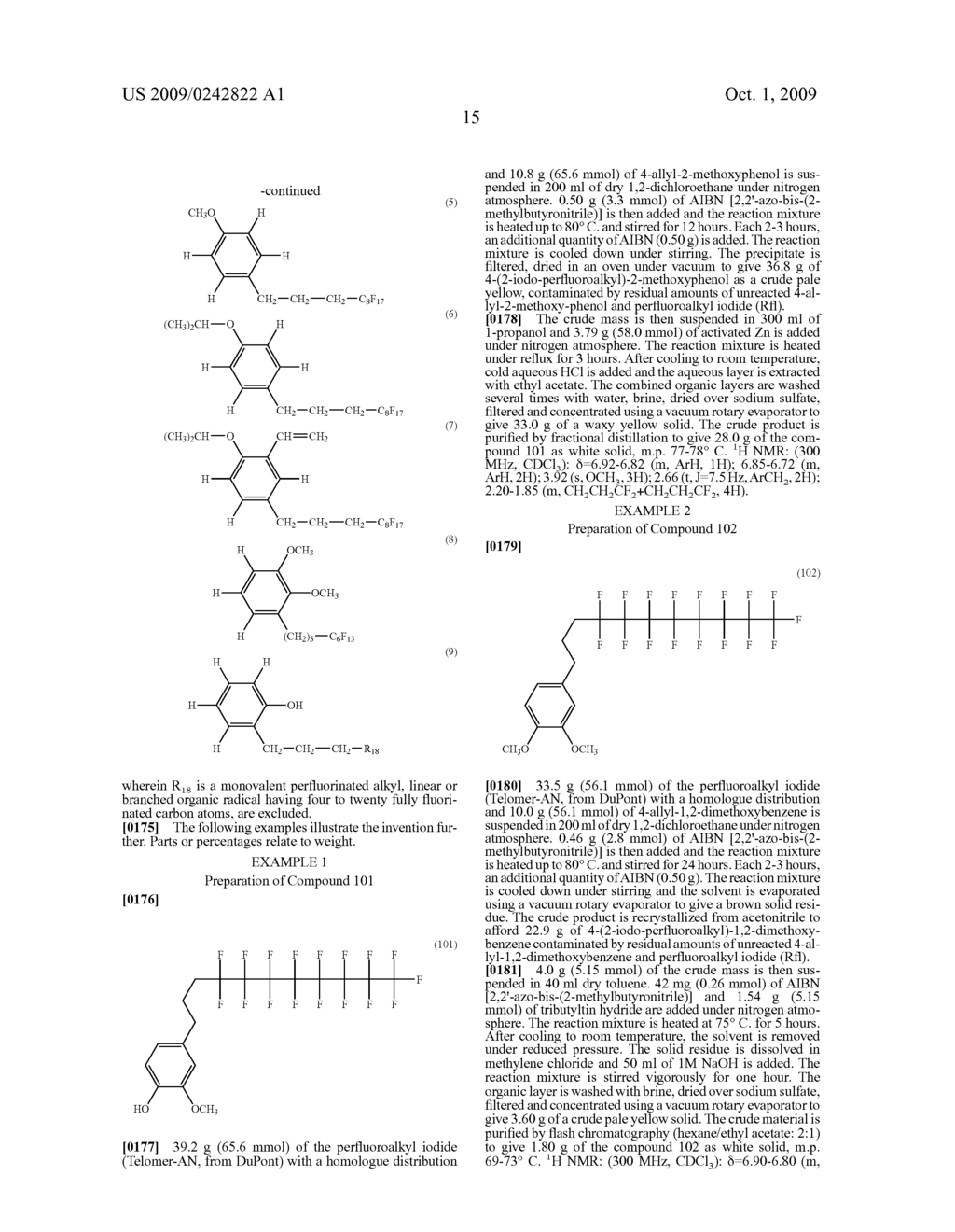 PERFLUOROALKYL SUBSTITUTED PHENOL DERIVATIVES AS SURFACE MODIFIERS - diagram, schematic, and image 16