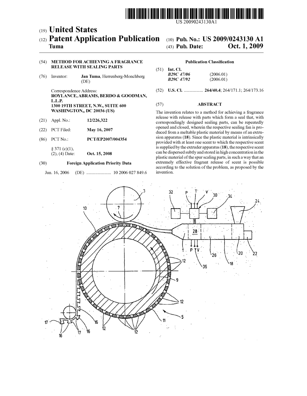 Method for Achieving a Fragrance Release with Sealing Parts - diagram, schematic, and image 01