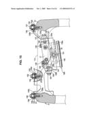 Motorcycle including brake-by-wire system with flexibly supported fluid pressure regulating unit diagram and image