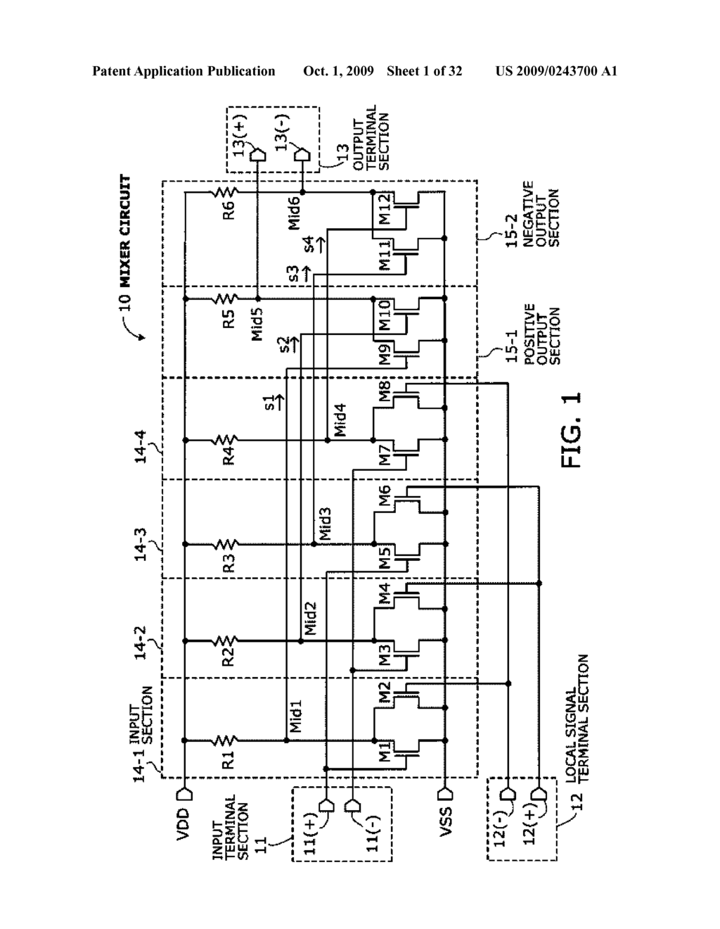 MIXER CIRCUIT FOR FREQUENCY MIXING OF DIFFERENTIAL SIGNALS - diagram, schematic, and image 02