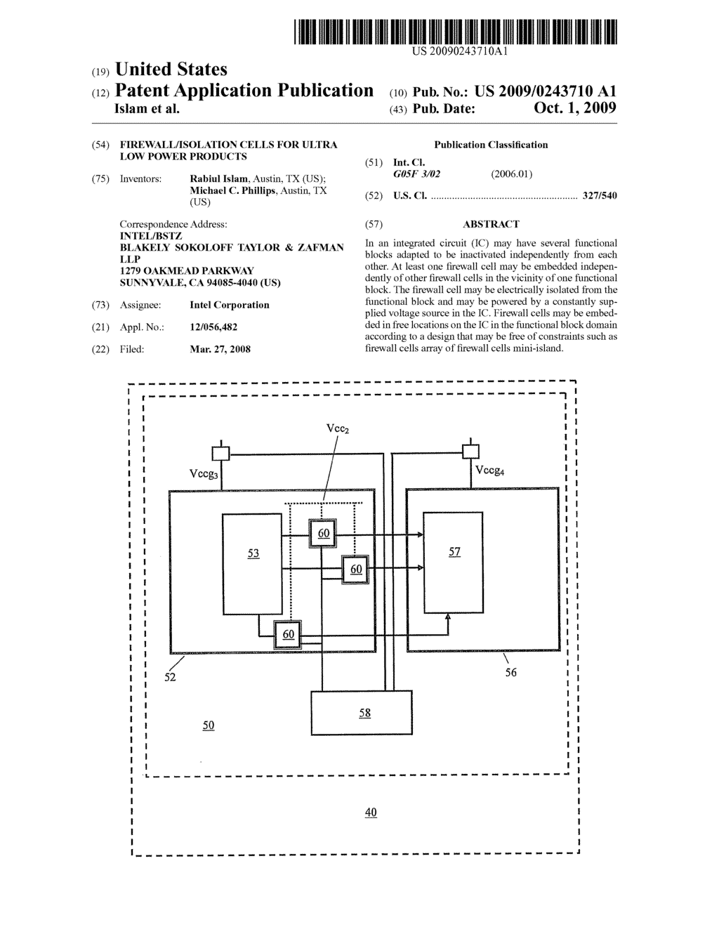 FIREWALL/ISOLATION CELLS FOR ULTRA LOW POWER PRODUCTS - diagram, schematic, and image 01