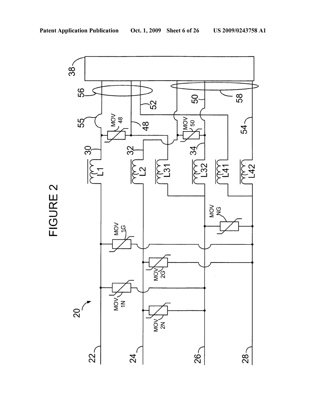 Power conditioning circuit utilizing high oersted rating inductors - diagram, schematic, and image 07