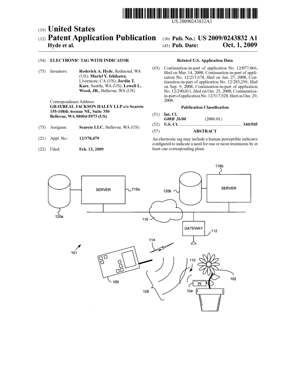 Electronic tag with indicator - diagram, schematic, and image 01