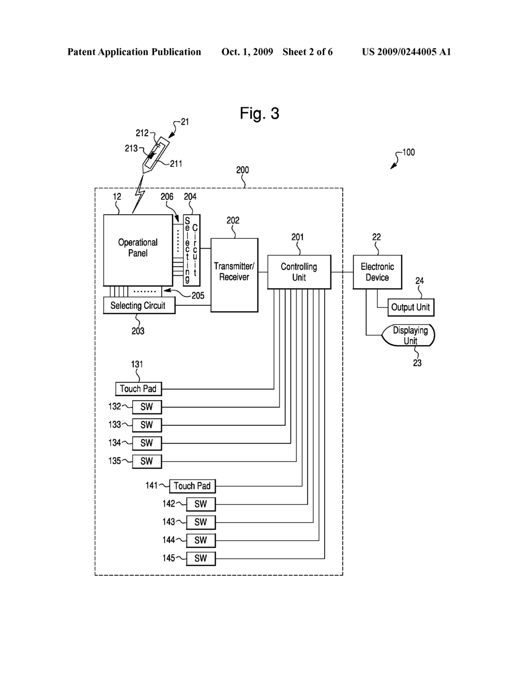 INPUT SYSTEM INCLUDING POSITION-DETECTING DEVICE - diagram, schematic, and image 03