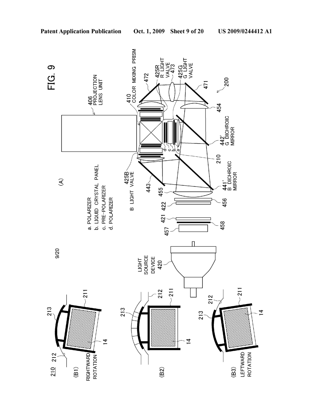 OPTICAL COMPENSATOR, LIQUID CRYSTAL DISPLAY SYSTEM, AND PROJECTION TYPE LIQUID CRYSTAL DISPLAY SYSTEM AND PRODUCTION METHOD AND ADJUSTMENT METHOD OF DISPLAY SYSTEM - diagram, schematic, and image 10