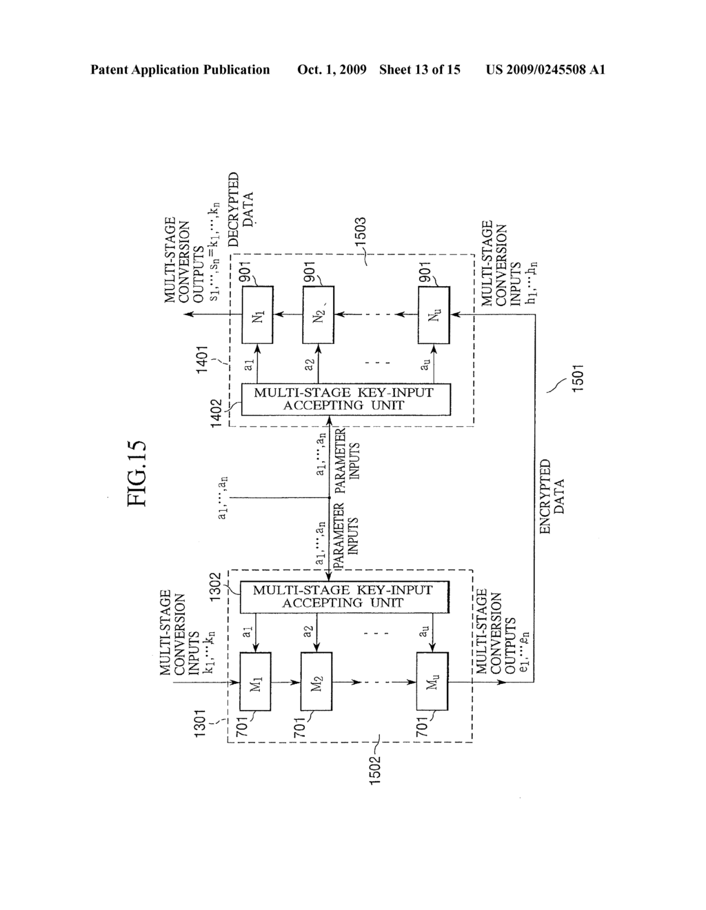 CONVERTER, ENCRYPTION/DECRYPTION SYSTEM, MULTI-STAGE CONVERTER, CONVERTING METHOD, MULTI-STAGE CONVERTING METHOD, PROGRAM, AND INFORMATION RECORDING MEDIUM - diagram, schematic, and image 14